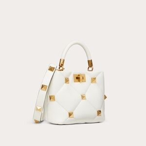 VALENTINO GARAVANI
Small Roman Stud The Handle Bag in Nappa